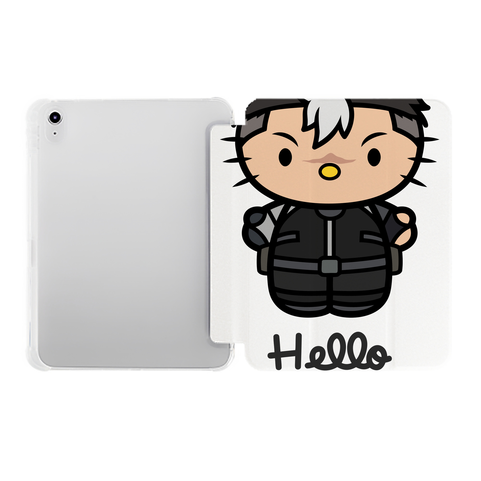 （画像用） Hello Kitty ハローキティ IPad ケース ペン収納付き 三つ折りスタンド PUレザー×シリコン 対応機種9.5/10.5/10.9インチ
